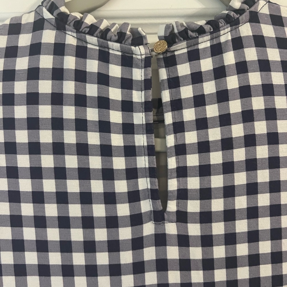 Draper James Kitty Dress in Navy/White Gingham Size Medium EUC - Picture 6 of 8